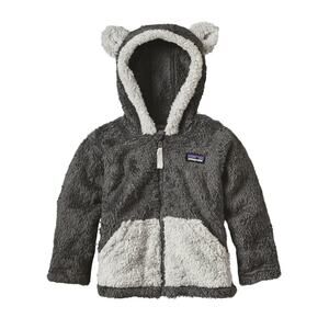 Patagonia Baby Furry Friends Zip Up Hoodie Sz 2T Gray Fuzzy Fleece